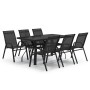 Juego de comedor para jardín 7 piezas negro | Foro24.es | Tu tienda online para hogar, jardín y más Foro24.es