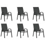 Juego de comedor para jardín 7 piezas negro | Foro24.es | Tu tienda online para hogar, jardín y más Foro24.es