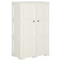 Kunststoff-Kleiderschrank im Angora-Design aus weißem Holz, 79 x 43 x 125 cm von vidaXL, Schließfächer und Lagerschränke - Re...