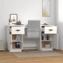 Escritorio y armarios madera maciza de pino blanco 135x50x75 cm de , Escritorios - Ref: Foro24-3107845, Precio: 232,72 €, Des...