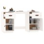 Escritorio y armarios madera maciza de pino blanco 135x50x75 cm de , Escritorios - Ref: Foro24-3107845, Precio: 232,72 €, Des...