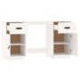 Escritorio y armarios madera maciza de pino blanco 135x50x75 cm de , Escritorios - Ref: Foro24-3107845, Precio: 232,72 €, Des...
