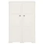 Kunststoff-Kleiderschrank im Angora-Design aus weißem Holz, 79 x 43 x 125 cm von vidaXL, Schließfächer und Lagerschränke - Re...