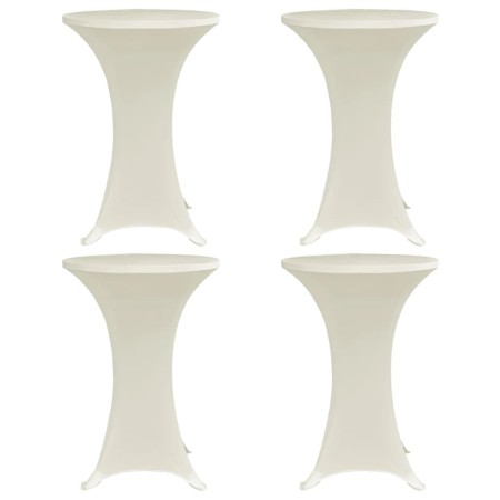 Mantel elástico para mesa alta 4 unidades color crema Ø70 cm | Foro24.es | Tu tienda online para hogar, jardín y más Foro24.es