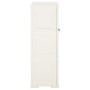 Kunststoff-Kleiderschrank im Angora-Design aus weißem Holz, 79 x 43 x 125 cm von vidaXL, Schließfächer und Lagerschränke - Re...