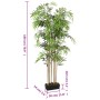 Árbol de bambú artificial con 1650 hojas verde 180 cm