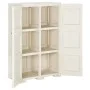 Kunststoff-Kleiderschrank im Angora-Design aus weißem Holz, 79 x 43 x 125 cm von vidaXL, Schließfächer und Lagerschränke - Re...
