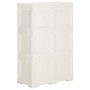Kunststoff-Kleiderschrank im Angora-Design aus weißem Holz, 79 x 43 x 125 cm von vidaXL, Schließfächer und Lagerschränke - Re...