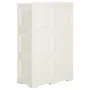Kunststoff-Kleiderschrank im Angora-Design aus weißem Holz, 79 x 43 x 125 cm von vidaXL, Schließfächer und Lagerschränke - Re...
