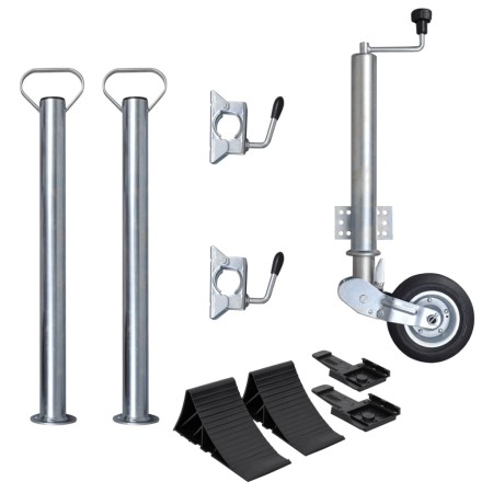 Rueda de remolque 2 tubos soporte 2 abrazaderas divididas 60 mm von , Anhänger für Güter und Transport - Ref: Foro24-3214424,...