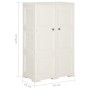 Kunststoff-Kleiderschrank im Angora-Design aus weißem Holz, 79 x 43 x 125 cm von vidaXL, Schließfächer und Lagerschränke - Re...