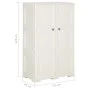 Kunststoff-Kleiderschrank im Angora-Design aus weißem Holz, 79 x 43 x 125 cm von vidaXL, Schließfächer und Lagerschränke - Re...