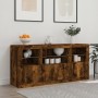 Aparador con luces LED roble ahumado 142,5x37x67 cm von , Sideboards - Ref: Foro24-3209069, Preis: 159,03 €, Rabatt: %