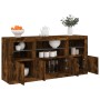 Aparador con luces LED roble ahumado 142,5x37x67 cm von , Sideboards - Ref: Foro24-3209069, Preis: 159,03 €, Rabatt: %