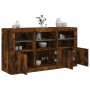 Aparador con luces LED roble ahumado 123x37x67 cm von , Sideboards - Ref: Foro24-3209062, Preis: 143,25 €, Rabatt: %