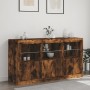 Aparador con luces LED roble ahumado 123x37x67 cm von , Sideboards - Ref: Foro24-3209062, Preis: 143,25 €, Rabatt: %
