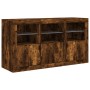 Aparador con luces LED roble ahumado 123x37x67 cm von , Sideboards - Ref: Foro24-3209062, Preis: 143,25 €, Rabatt: %