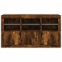 Aparador con luces LED roble ahumado 123x37x67 cm von , Sideboards - Ref: Foro24-3209062, Preis: 143,25 €, Rabatt: %