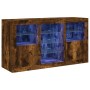Aparador con luces LED roble ahumado 123x37x67 cm von , Sideboards - Ref: Foro24-3209083, Preis: 147,58 €, Rabatt: %