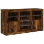 Aparador con luces LED roble ahumado 123x37x67 cm von , Sideboards - Ref: Foro24-3209083, Preis: 147,58 €, Rabatt: %