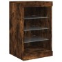 Aparador con luces LED roble ahumado 123x37x67 cm von , Sideboards - Ref: Foro24-3209083, Preis: 147,58 €, Rabatt: %