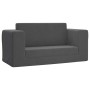 Sofá cama de niños 2 plazas felpa suave gris antracita by , Baby and Toddler Furniture - Ref: Foro24-357036, Price: 57,25 €, ...