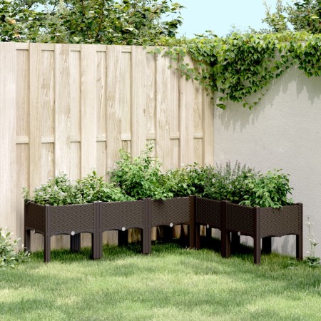 Jardinera con patas PP marrón 160x120x42 cm | Foro24.es | Tu tienda online para hogar, jardín y más Foro24.es