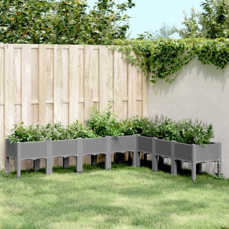Jardinera con patas PP gris claro 200x160x42 cm | Foro24.es | Tu tienda online para hogar, jardín y más Foro24.es