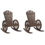 Sillas mecedoras Adirondack 2 uds madera maciza de abeto von , Gartenstühle - Ref: Foro24-3207120, Preis: 296,18 €, Rabatt: %