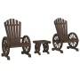 Juego de muebles de jardín 3 piezas madera maciza de abeto by , Garden sets - Ref: Foro24-3207122, Price: 254,77 €, Discount: %