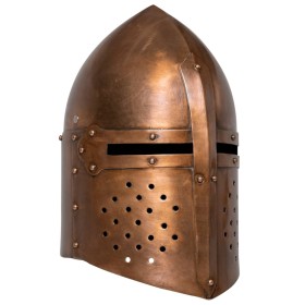 Réplica de casco de caballero medieval antiguo LARP acero cobre de , Armas coleccionables - Ref: Foro24-286225, Precio: 56,48...