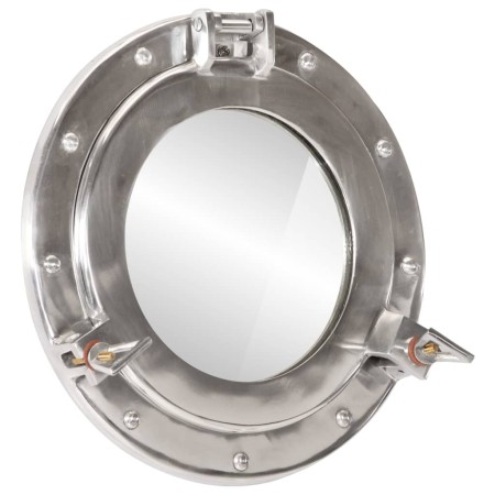 Espejo de ojo de buey de pared aluminio y vidrio Ø30 cm by , Mirrors - Ref: Foro24-357848, Price: 50,30 €, Discount: %