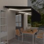 Toldo retráctil manual con persiana y LED antracita 6x3 m by , Awnings - Ref: Foro24-3069484, Price: 499,78 €, Discount: %