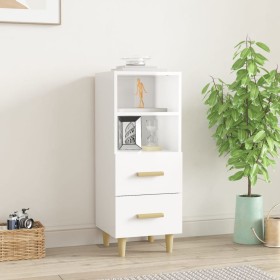 Bright white plywood sideboard 34.5x34x90 cm by vidaXL, Sideboards - Ref: Foro24-812363, Price: 64,60 €, Discount: %