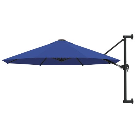 Sombrilla de pared con palo de metal azul 300 cm by , Umbrellas - Ref: Foro24-47301, Price: 100,24 €, Discount: %
