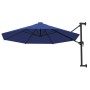 Sombrilla de pared con palo de metal azul 300 cm by , Umbrellas - Ref: Foro24-47301, Price: 100,24 €, Discount: %