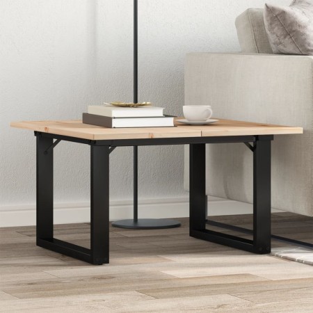 Mesa de centro marco O madera maciza pino y acero 70x70x40 cm by , Kitchen and dining tables - Ref: Foro24-3282661, Price: 72...