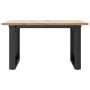 Mesa de centro marco O madera maciza pino y acero 70x70x40 cm by , Kitchen and dining tables - Ref: Foro24-3282661, Price: 72...