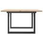 Mesa de centro marco O madera maciza pino y acero 70x70x40 cm by , Kitchen and dining tables - Ref: Foro24-3282661, Price: 72...