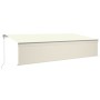 Toldo automático con persiana LED sensor de viento crema 6x3 m by , Awnings - Ref: Foro24-3069492, Price: 668,39 €, Discount: %