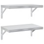 Estantes de pared 2 uds acero inoxidable plateado 50x30 cm by , Shelves and shelves - Ref: Foro24-3214509, Price: 59,24 €, Di...