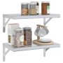 Estantes de pared 2 uds acero inoxidable plateado 50x30 cm by , Shelves and shelves - Ref: Foro24-3214509, Price: 59,24 €, Di...