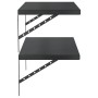 Estantes de pared 2 uds acero inoxidable negro 75x40 cm | Foro24.es | Tu tienda online para hogar, jardín y más Foro24.es