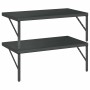 Estantes de pared 2 uds acero inoxidable negro 75x40 cm | Foro24.es | Tu tienda online para hogar, jardín y más Foro24.es