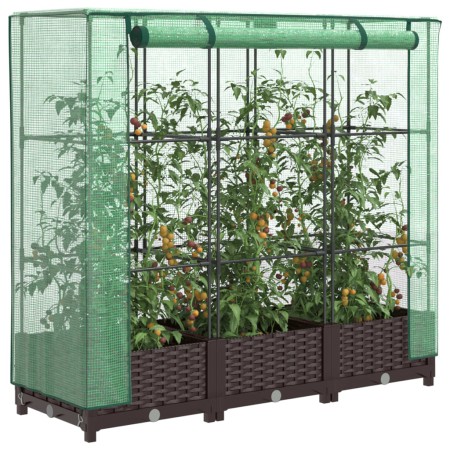 Arriate con cubierta invernadero aspecto ratán 120x40x123 cm | Foro24.es | Tu tienda online para hogar, jardín y más Foro24.es