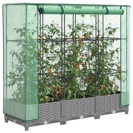 Arriate con cubierta invernadero aspecto ratán 120x40x123 cm | Foro24.es | Tu tienda online para hogar, jardín y más Foro24.es