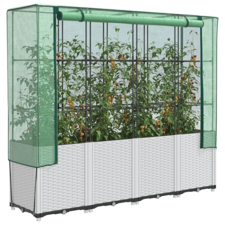 Arriate con cubierta invernadero aspecto ratán 160x40x153 cm | Foro24.es | Tu tienda online para hogar, jardín y más Foro24.es