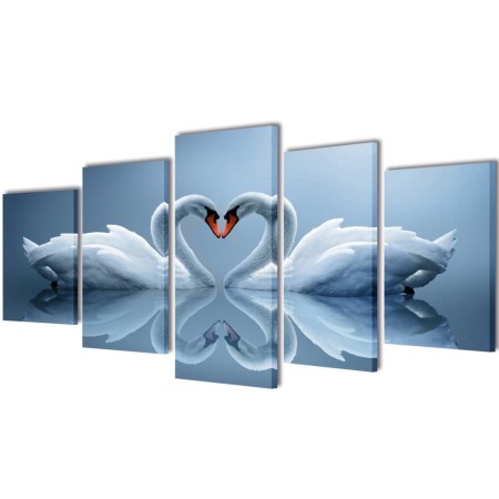 Set de cuadros en lienzo canvas cisne 100x50 cm | Foro24.es | Tu tienda online para hogar, jardín y más Foro24.es