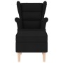 Sillón con reposapiés de tela negro | Foro24.es | Tu tienda online para hogar, jardín y más Foro24.es