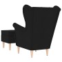 Sillón con reposapiés de tela negro | Foro24.es | Tu tienda online para hogar, jardín y más Foro24.es